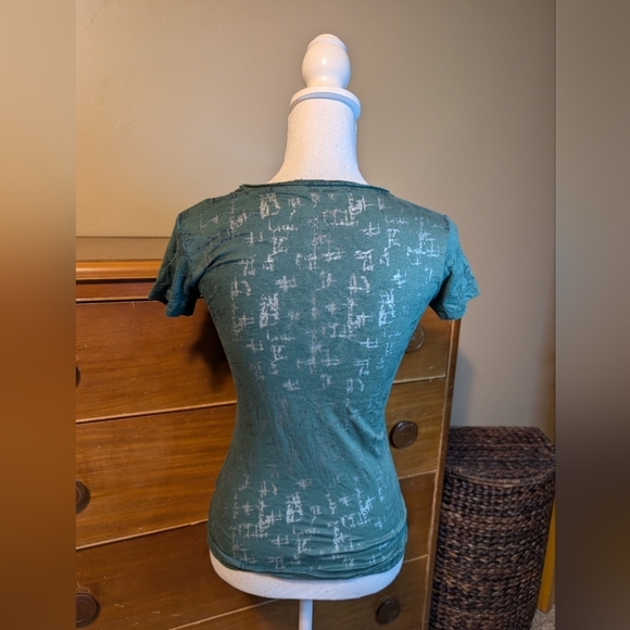 GREEN BAY PACKERS Short Sleeve Burnout Green NFL Tshirt Small - Picture 5 of 10